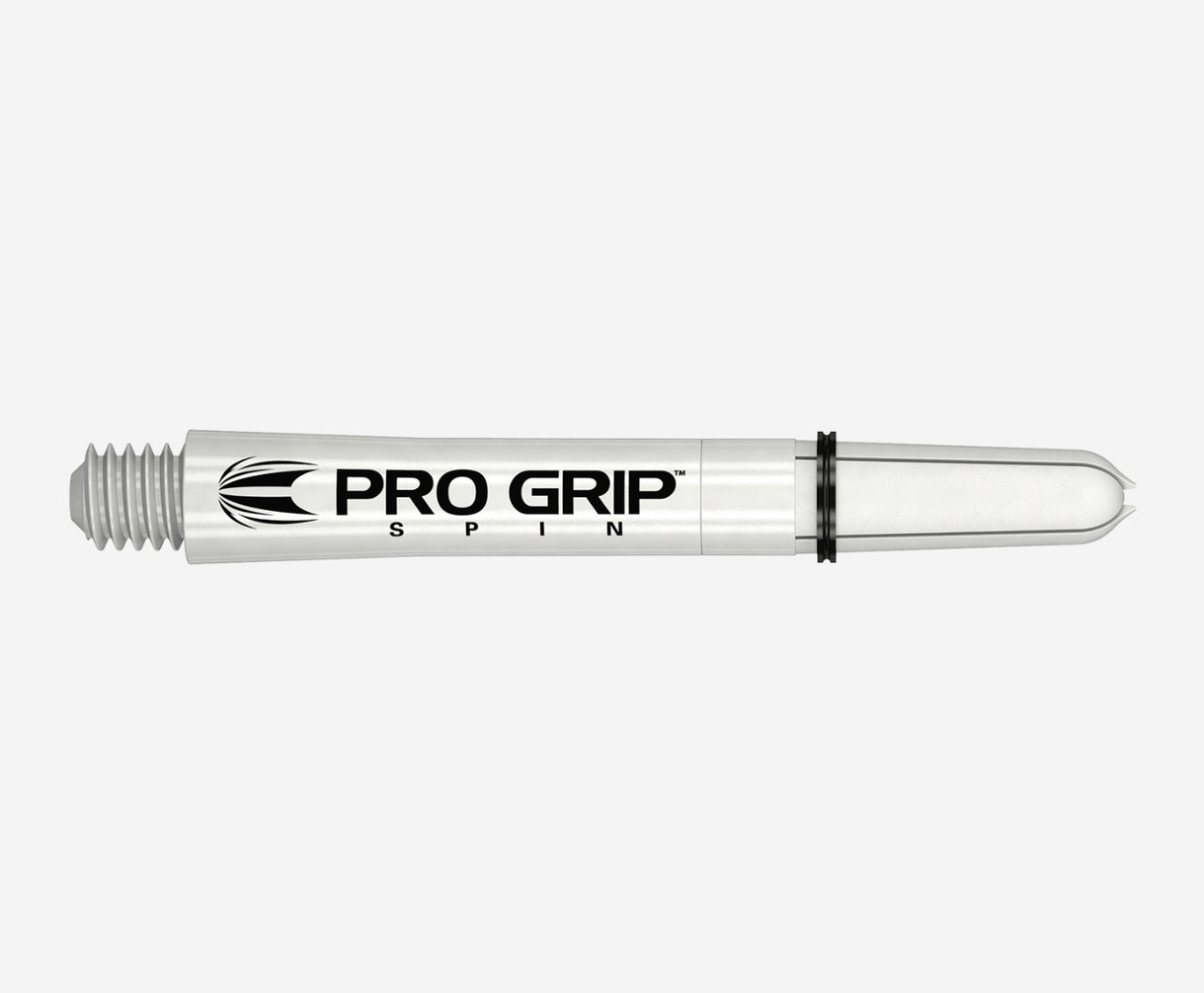 Target Pro Grip Nylon Spinning Dart Shafts Intermediate White (3 Sets)