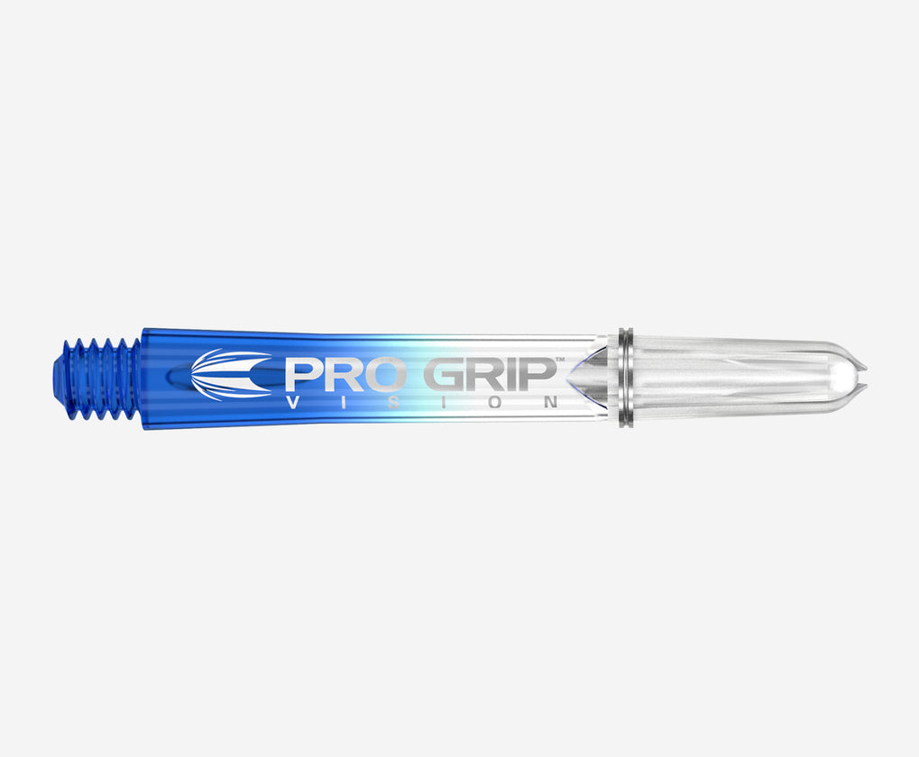 Target Pro Grip Vision Dart Shafts Medium Clear Blue (3 Sets)