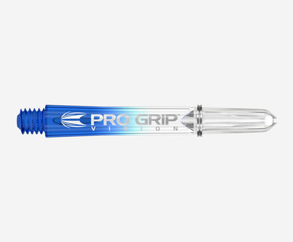 Target Pro Grip Vision Dart Shafts Medium Clear Blue (3 Sets)