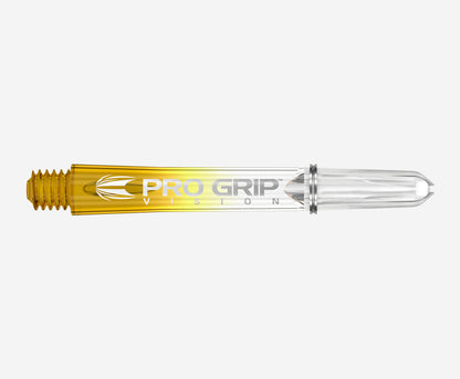 Target Pro Grip Vision Dart Shafts Short Clear Yellow (3 Sets)