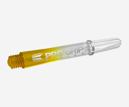 Target Pro Grip Vision Dart Shafts Short Clear Yellow (3 Sets)