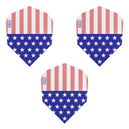 Viper V-75 Dart Flights Standard American Flag Translucent Classic Dart Flights