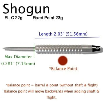 Voks Darts Shogun – EL-C Steel Tip 25g