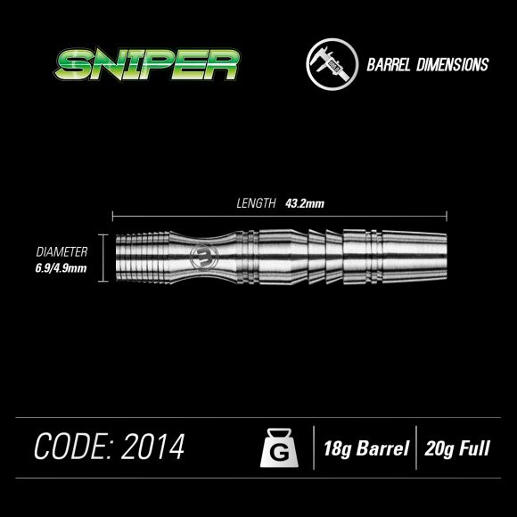 Sniper 20 gram 90% Tungsten alloy SOFT TIP