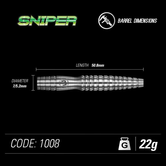 Sniper 22 gram 90% Tungsten alloy