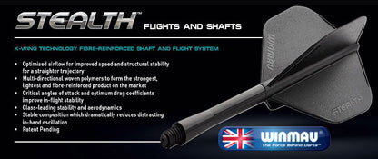 Winmau Stealth Molded Shafts Medium - Black