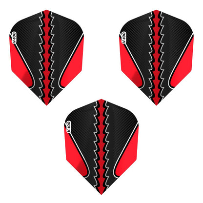 Viper Black Flux Dart Flights Standard Red