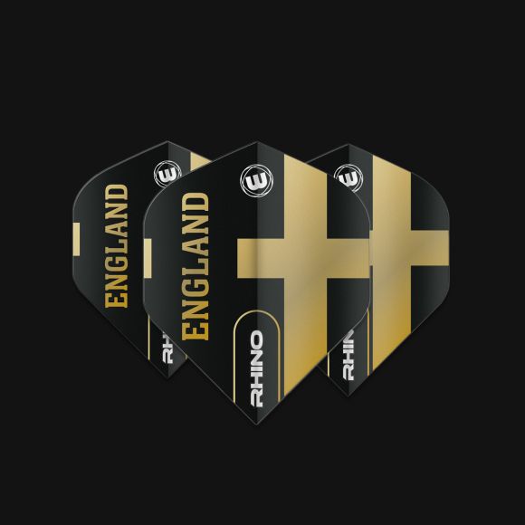 Winmau Rhino Black & Gold Flag - England Extra Thick Standard