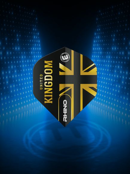 Winmau Rhino Black & Gold Flag - United Kingdom Extra Thick Standard