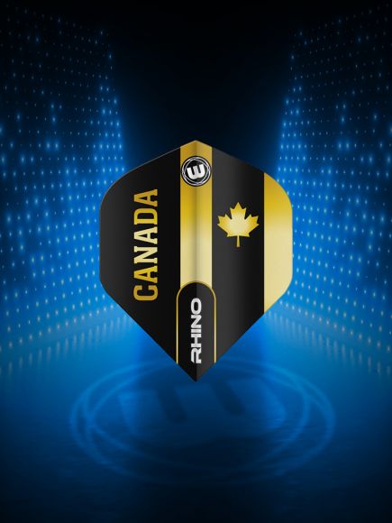 Winmau Rhino Black & Gold Flag - Canada Extra Thick Standard