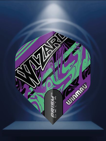 Winmau Specialist Players Prism Delta Wizard Purple & Green Flight Standard