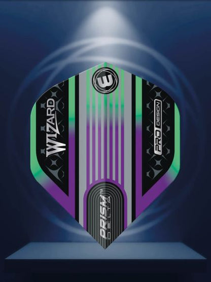 Winmau Specialist Players Prism Delta Wizard Rainbow & Silver Flight Standard